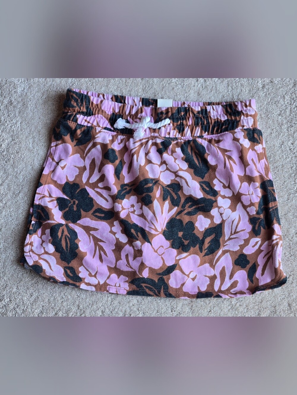 Carter's Pink and Brown Floral Knit Skort